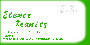elemer kranitz business card